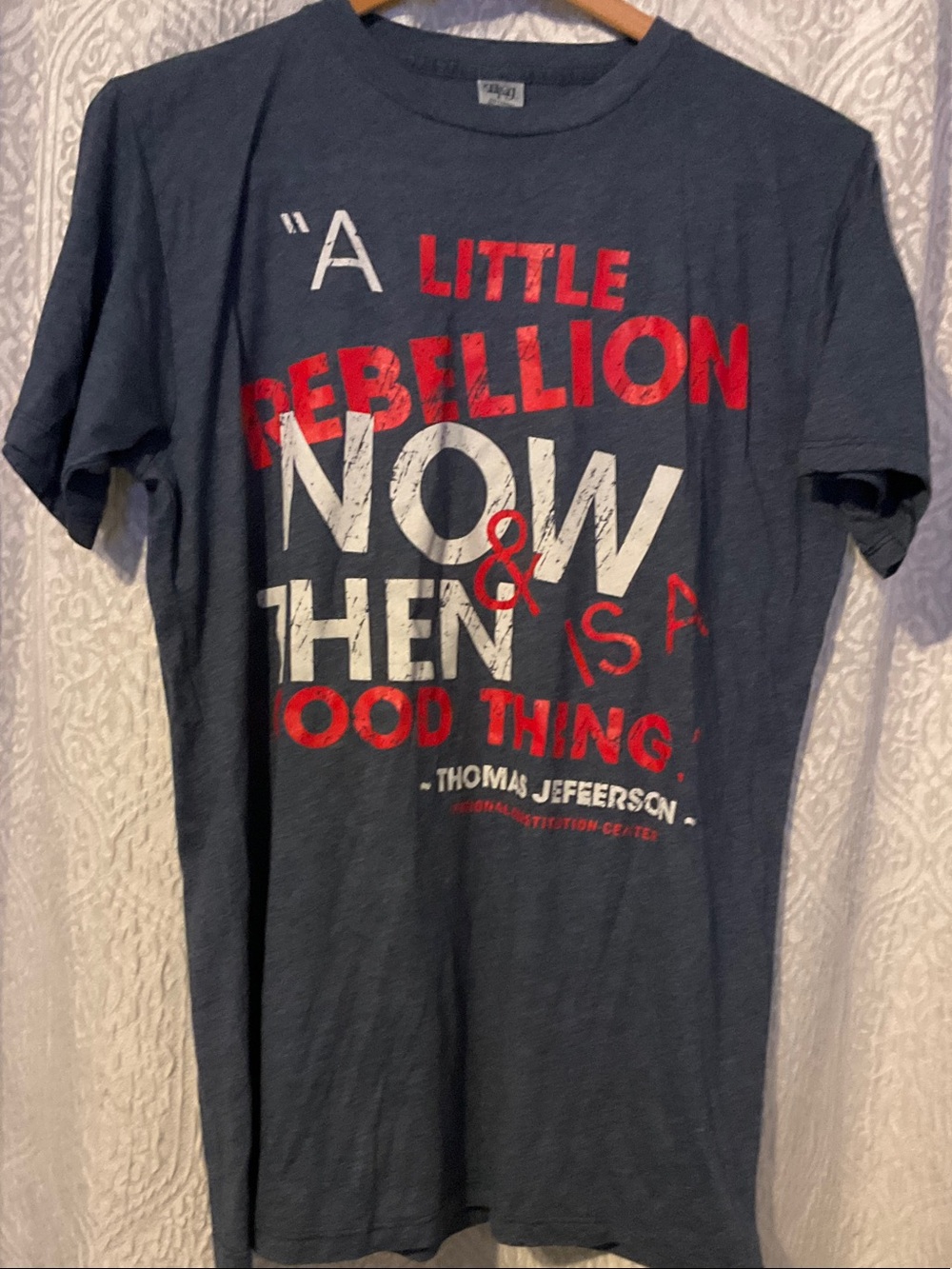 Men's Short Sleeve Graphic Tee - Thomas Jefferson Rebellion Size S